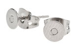 CLOUS D'OREILLE METAL 5MM ARGENTE /2PCS