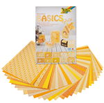 Blok Scrapb. papier "Basic geel", 24x24cm, 30 vel.