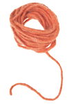 Filzschnur,  orange, 5 mm x 5 m