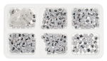 Alfabeto di perline, 7 mm 300 pz, bianco