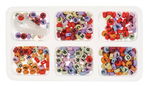 Alfabeto di perline, 7 mm 300 pz, colori assortiti