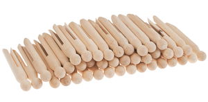 Mollette di legno rotonde, 40 pezzi