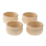 Holz-Kerzenhalter, 4 St�ck (25 x 50 mm)