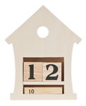 Calendario di legno con cubetti delle cifre, 1 pz