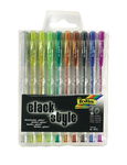 Gelschreiber Black Style, 10 Stifte Glitter