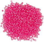 Rocailles trasparenti, (2,6mm), 17g, rosa