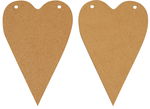 MDF Herzen, 2 St�ck (16 x 10,5 cm)