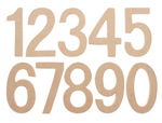 Wood-Art cifre grandi '0-9', naturale, 1 set