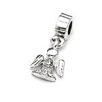 PERLE BRELOQUE 'ANGE' EN METAL 25X11MM /PCE