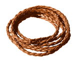Flechtband Kunstleder, ca. 2 m braun (ca. 3 mm)