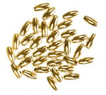 Metallic-Oliven, 35 St�ck goldfarben (6 x 3 mm)