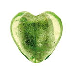 Glasherz Silbereinzug, kiwi        (20 mm)