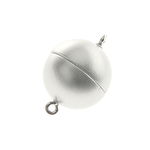 FERMOIR BOULE AIMANTE 12MM BLANC CIRE /PCE