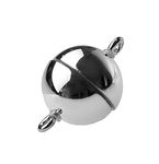 FERMOIR BOULE AIMANTE 12MM ARGENTE BRILL /PCE