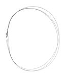 Edelstahlcollier 3-reihig offen, platin (45 cm)