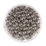 Rocailles metallic (4,5 mm), 17 g silberfarben