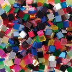 Acryl-Mosaik, 45 g bunt/gl�nzend    (5 x 5 mm)