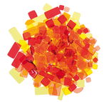 Mosaik 'Luzy Acryl', 100 g gelb-rot Mix