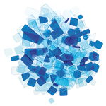 Mosaik 'Luzy Acryl', 100 g blau Mix