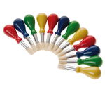 Kinderpinsel mit dickem Holzgriff, 12 St�ck