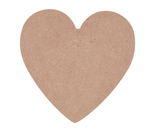 Cuore naturale in legno MDF, 10 pz,13x13x0,2cm