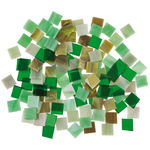 Mosaiksteine Tiffany, 200 g Gr�nt�ne  (10 x 10 mm)