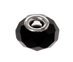 PERLE FACETTES 'BILLE' VERRE 14MM NOIR /PCE