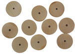 Buchenholzr�der  mit Bohrung, 10 St�ck (30 x 8 mm)