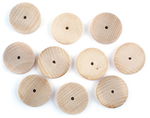 Buchenholzr�der  mit Bohrung, 10 St�ck (40 x 10mm)