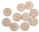Buchenholzr�der  mit Bohrung, 10 St�ck (50 x 10mm)