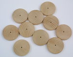Buchenholzr�der  mit Bohrung, 10 St�ck (60 x 10mm)