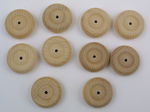 Rotelle in legno di faggio 40x14mm, 10 pezzi.