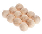 BOULES EN BOIS NON PERCEES 20MM /12PCS