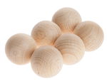 BOULES EN BOIS NON PERCEES 30MM /6PCS