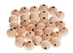 Sfere di legno SB, � 12 mm, 30 pezzi, con foro