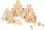 Dadi di legno di pino, 15x15x15 mm, 10 pezzi