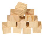 Dadi di legno di pino, 20x20x20 mm, 10 pezzi