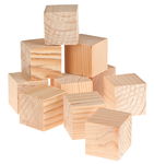 Dadi di legno di pino, 30x30x30 mm, 10 pezzi