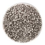 Delica Beads (2 mm), 4 g metallic platin matt