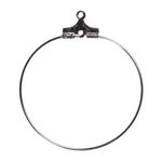 Creole, 32x30 mm, foro � 1 mm, platino, 1 pezzo
