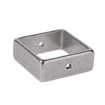 PERLE EVIDEE 'CARRE' EN METAL 15X15MM ARGENTE /PCE