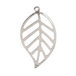 Metallanh�nger, Blatt silberfarben (21 x 36 mm)