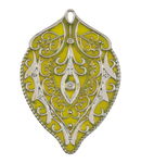 Metallanh�nger, Blatt hellgr�n/platin (29 x 42 mm)