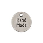 Metallanh�nger handmade, rund platin (13 mm)