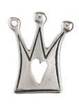 ..Met. Anh�nger Krone Ca. 18x22mm, Platinfb.