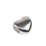 Metall-Gro�lochperle, Herz silberfarben (12x12 mm)