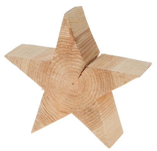 Holzstern groß (28 x 7,5 x 28 cm) Opitec