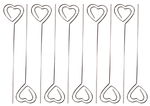Portamemo, supporto cuore, 10 pezzi