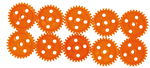 Rotelle dentate 30 mm arancione, 30 denti, 10 pz