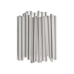 Stiftperlen, 17 g kristall mit silber (30 mm)